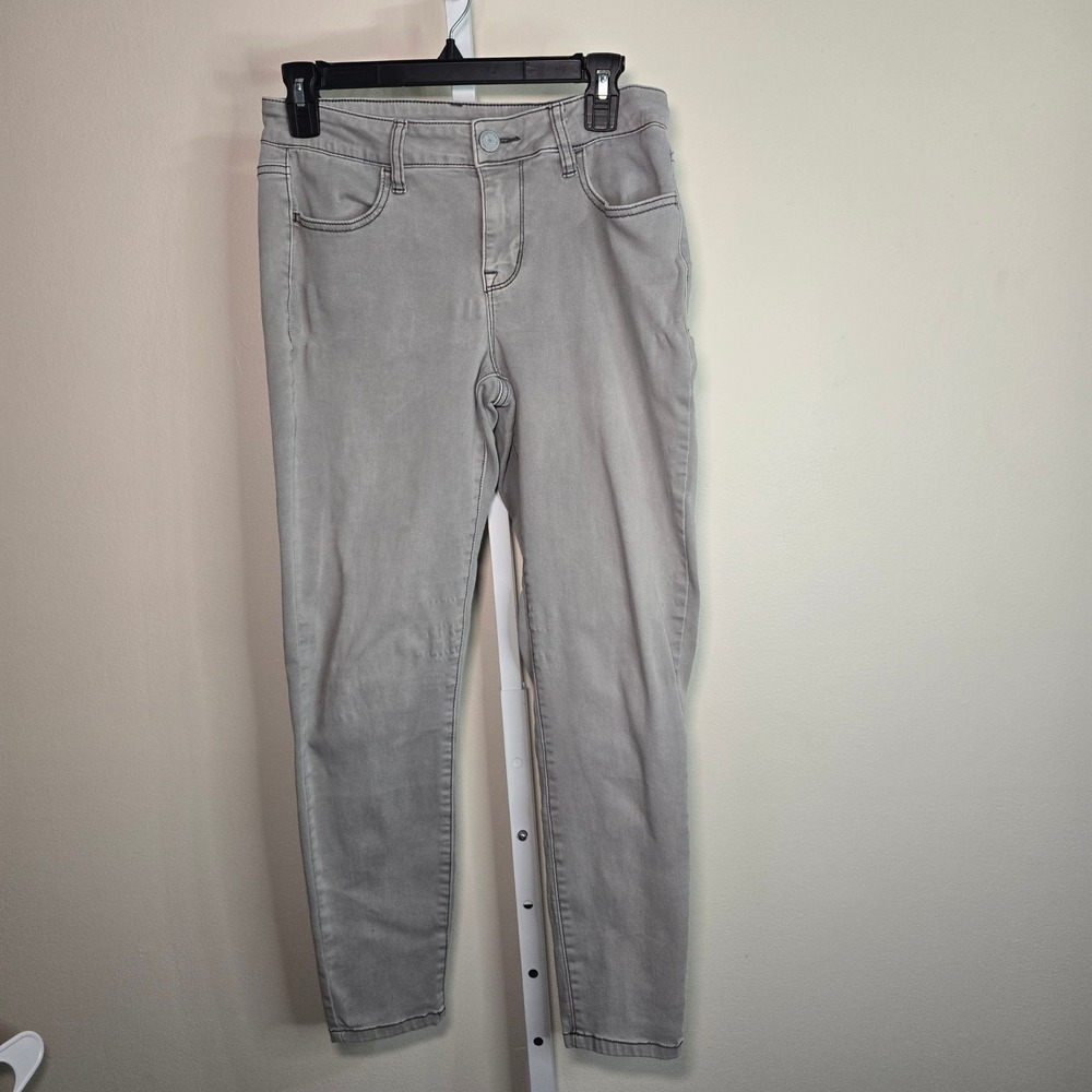 Maurices Womens Gray Skinny Jeans Size Medium Short M Short Stretch Denim Pants
